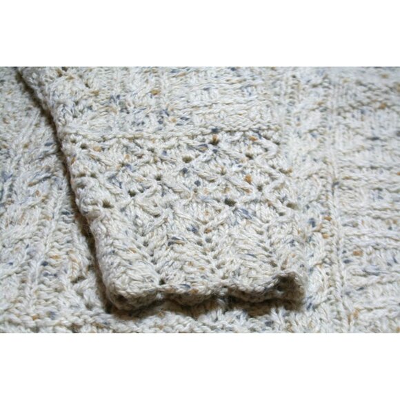 VTG 90's Handknitted Express Sweater Womens M Marled Cable Knit Classic Preppy - Picture 5 of 8